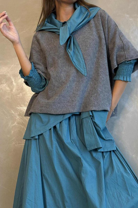 Conrad Layer Knit Mid Grey Marl 